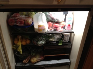 Our fridge looked like this pretty much for 10 days straight.